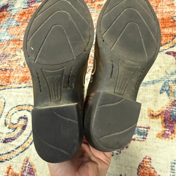 Ariat Kids Brown Leather Swirl Embroidered Western Cowboy Boots 10010256 Size 2 - Picture 5 of 11